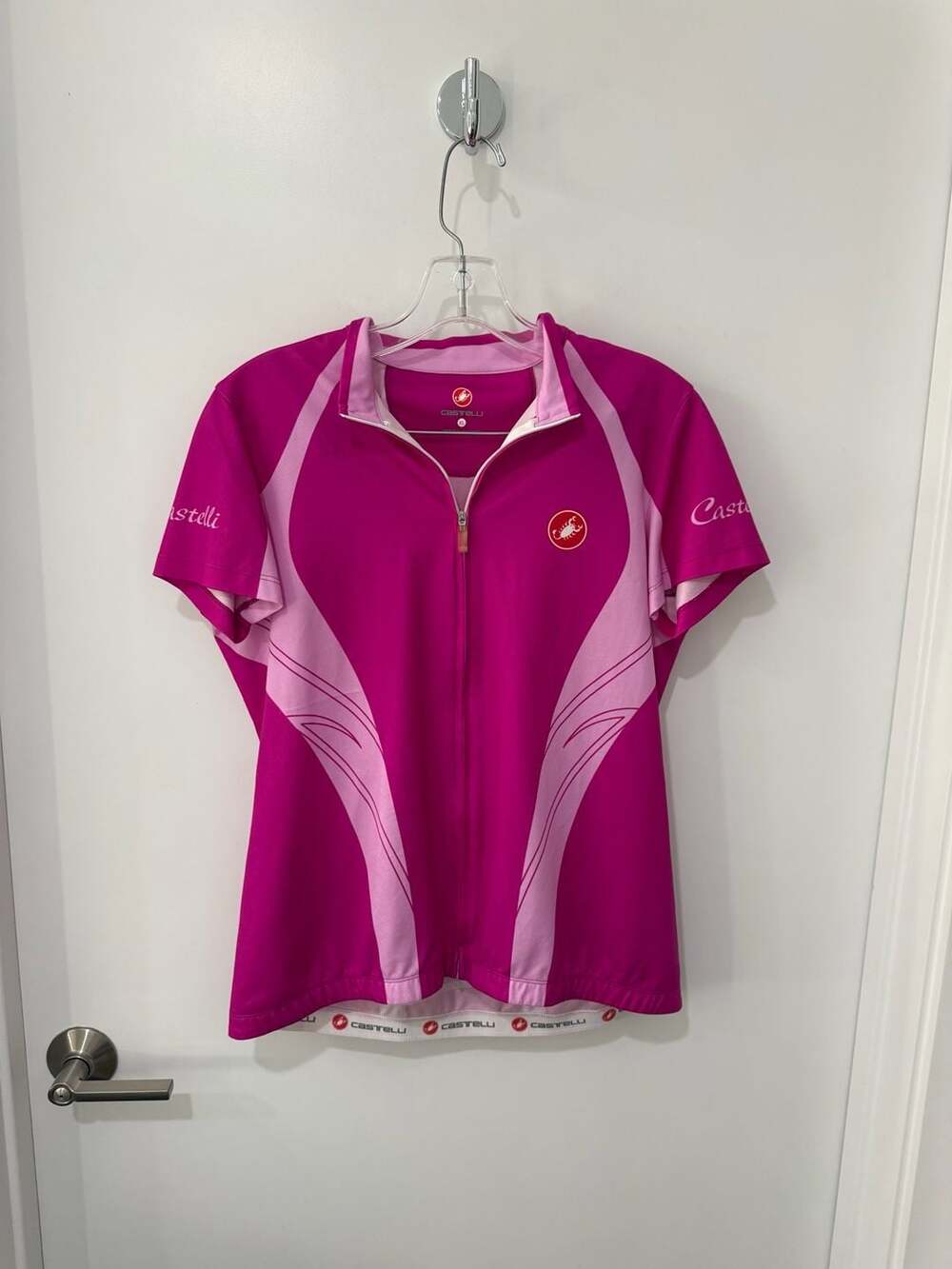 Castelli Women's Short Sleeve Full-Zip Cycling Jersey Pink XL